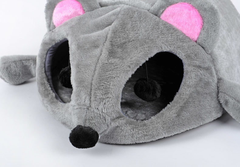 Mouse Shaped Cat Cave - squishbeans