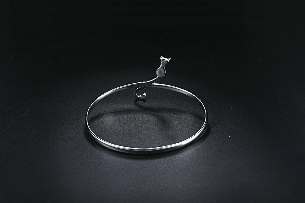 ZHOUYANG 925 Sterling Silver Adjustable Bangle - squishbeans