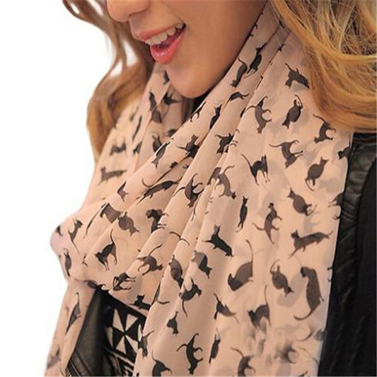 New Chiffon Graffiti Style Shawl - 3 Colours Available - squishbeans