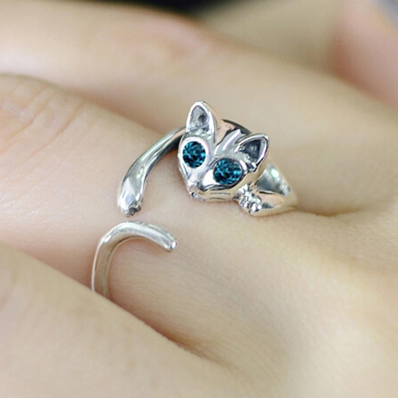 Blue Eyed Cat Ring - squishbeans