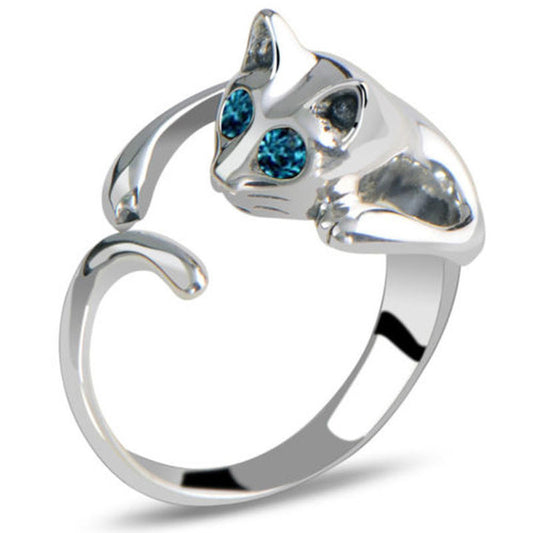 Blue Eyed Cat Ring - squishbeans