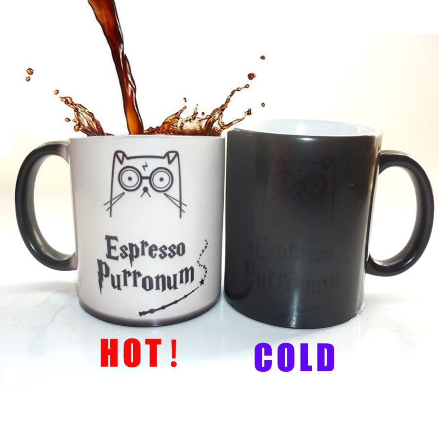 Heat Changing 'Espresso Purronum' Mug - squishbeans