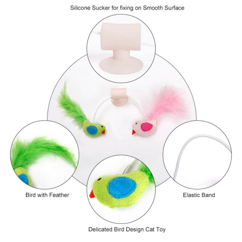 Interactive Window Suction Bird Toy - squishbeans