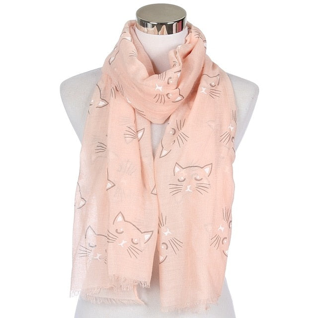 FOXMOTHER Cat Print Scarf - Various Colours Available - squishbeans