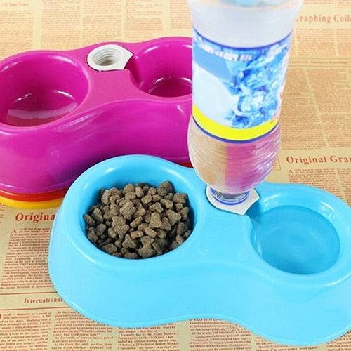 Dual Port Water Dispenser and Food Bowl - squishbeans