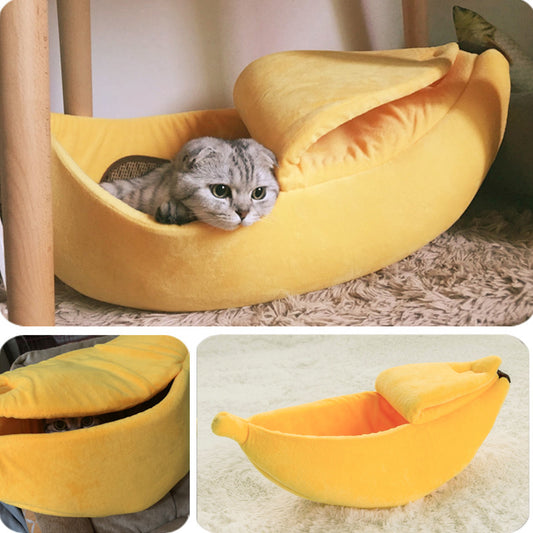 Banana Cat Bed - squishbeans