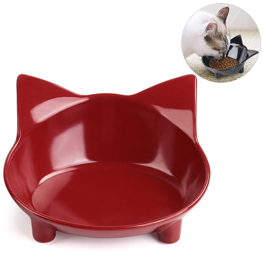 Black or Red Tilted Food Bowl - squishbeans