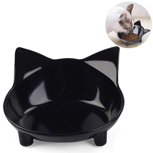 Black or Red Tilted Food Bowl - squishbeans