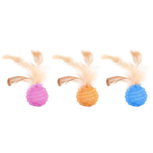 Feather Ball Toy - squishbeans