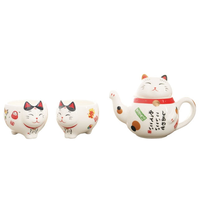 Maneki Neko Ceramic Tea Set - squishbeans
