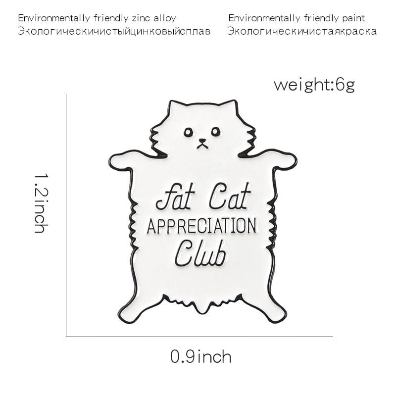 Fat Cat Pin - squishbeans