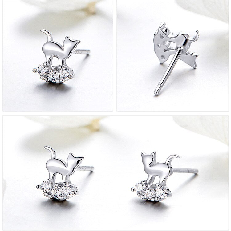 BAMOER 925 Sterling Silver Crystal Earrings - squishbeans