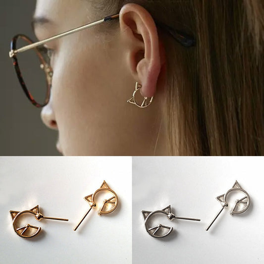 Origami Style Cat Earrings - squishbeans