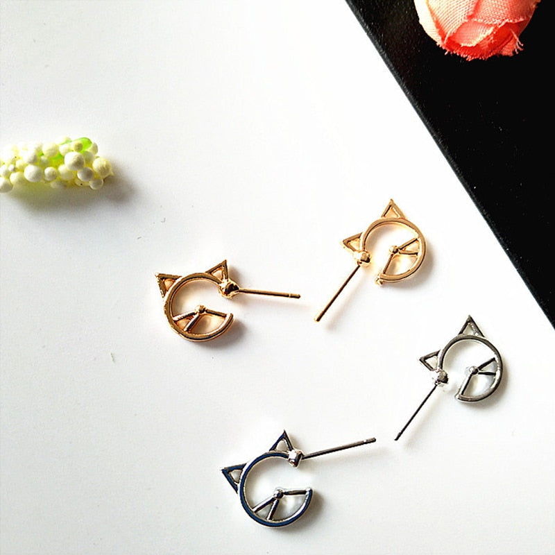 Origami Style Cat Earrings - squishbeans