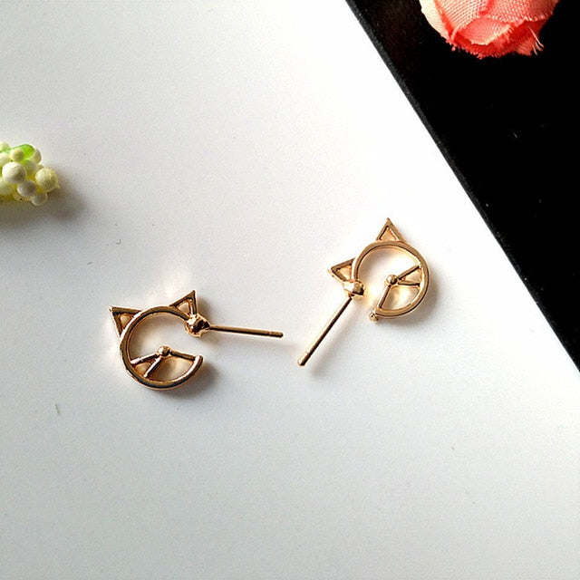 Origami Style Cat Earrings - squishbeans