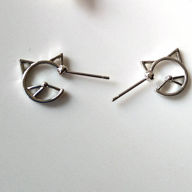 Origami Style Cat Earrings - squishbeans