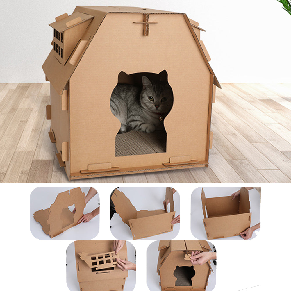 DIY Cardboard House - squishbeans